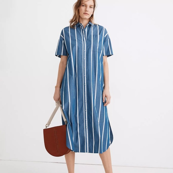 Madewell Dresses & Skirts - NTWs Madewell Oversized Midi Shirtdress In Stripe
